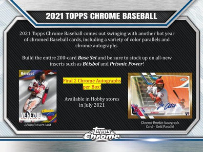 2021 Topps Chrome Baseball Hobby (Box)