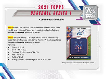 2021 Topps Series 1 Baseball Hobby 12 Box (Case)