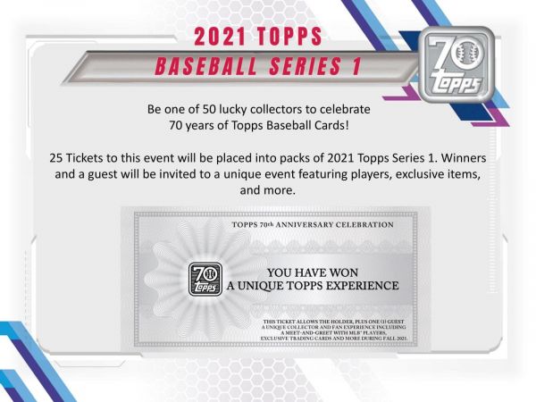 2021 Topps Series 1 Baseball Hobby 12 Box (Case)