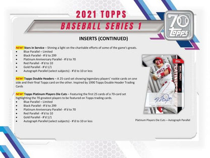 2021 Topps Series 1 Baseball Hobby 12 Box (Case)