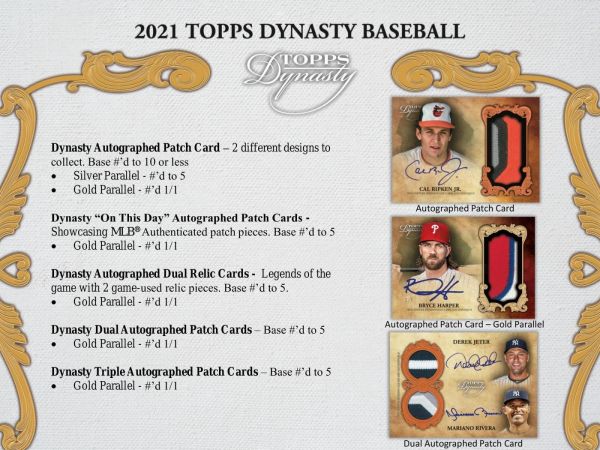 2021 Topps Dynasty Baseball Hobby 5 Box (Case)