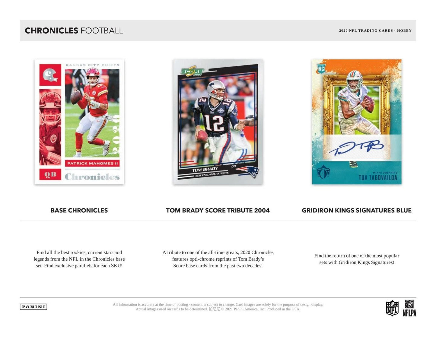 2020 Panini Chronicles Football Hobby (Box)