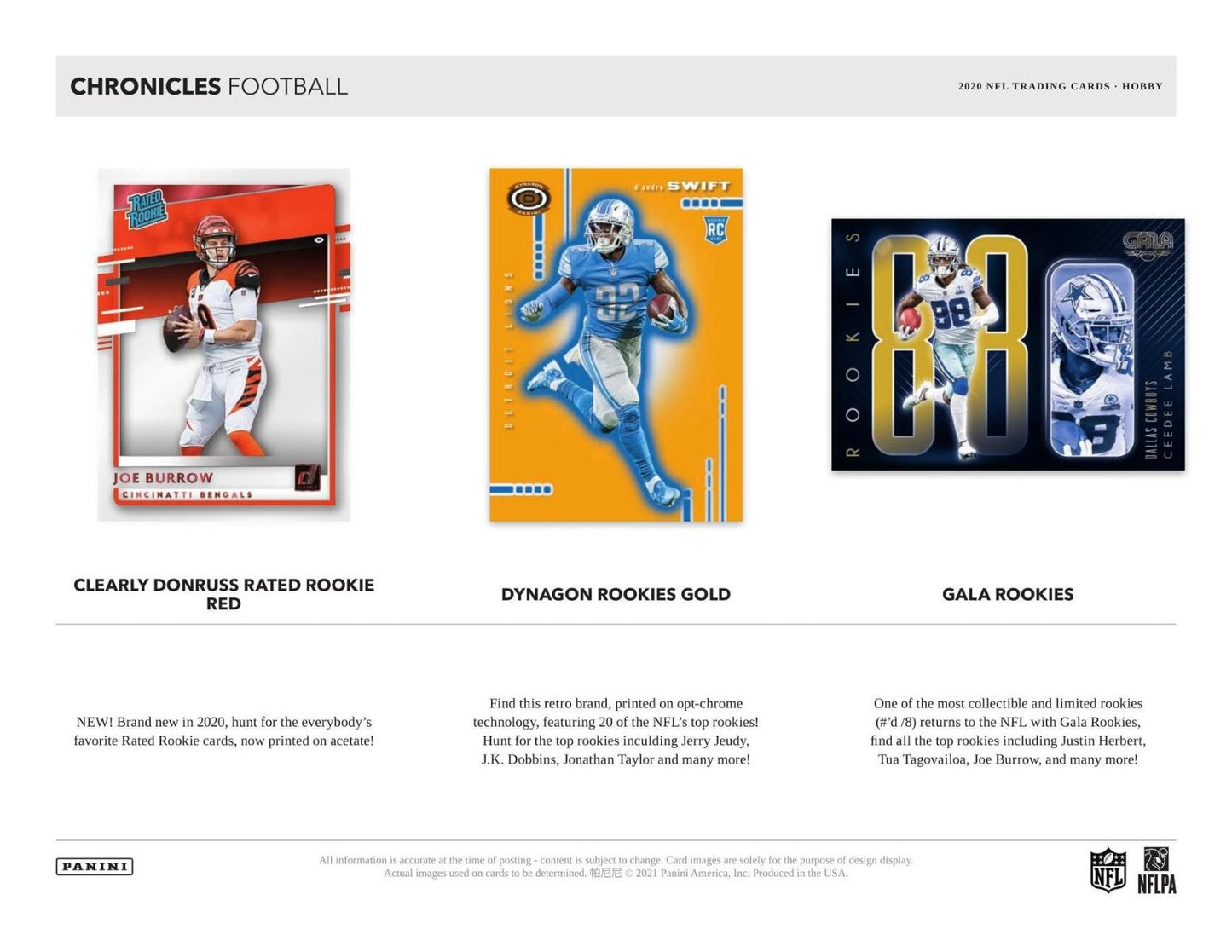 2020 Panini Chronicles Football Hobby (Box)