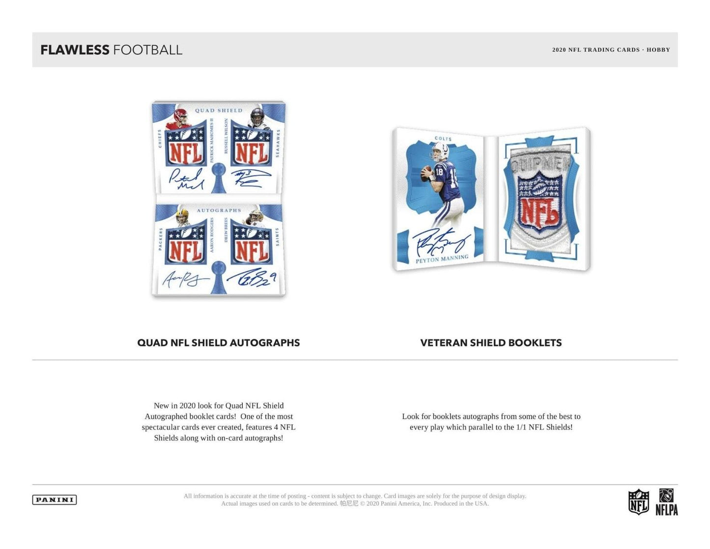 2020 Panini Flawless Football Hobby 2 Box (Case)