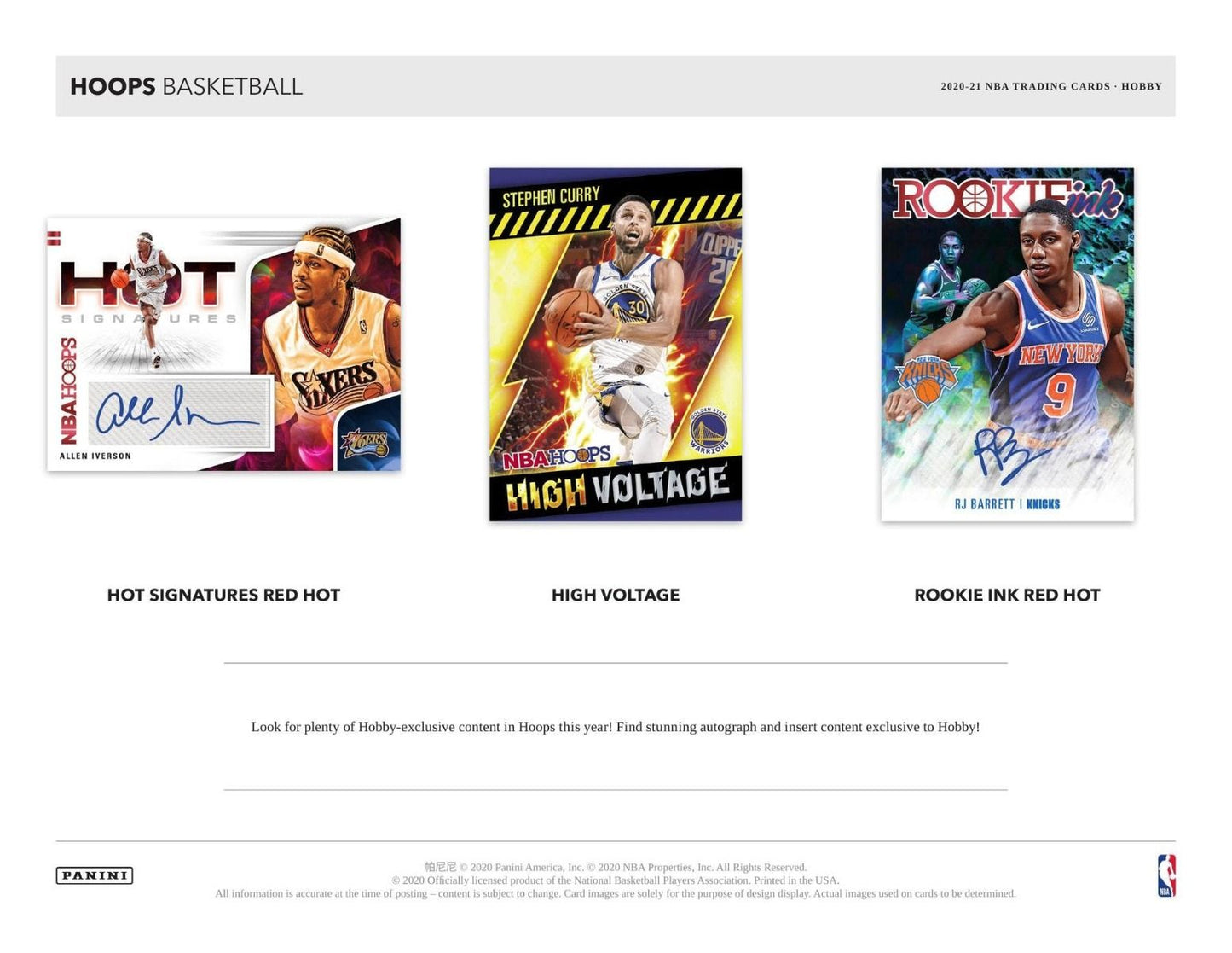 2020-21 Panini Hoops Basketball Hobby (Box)