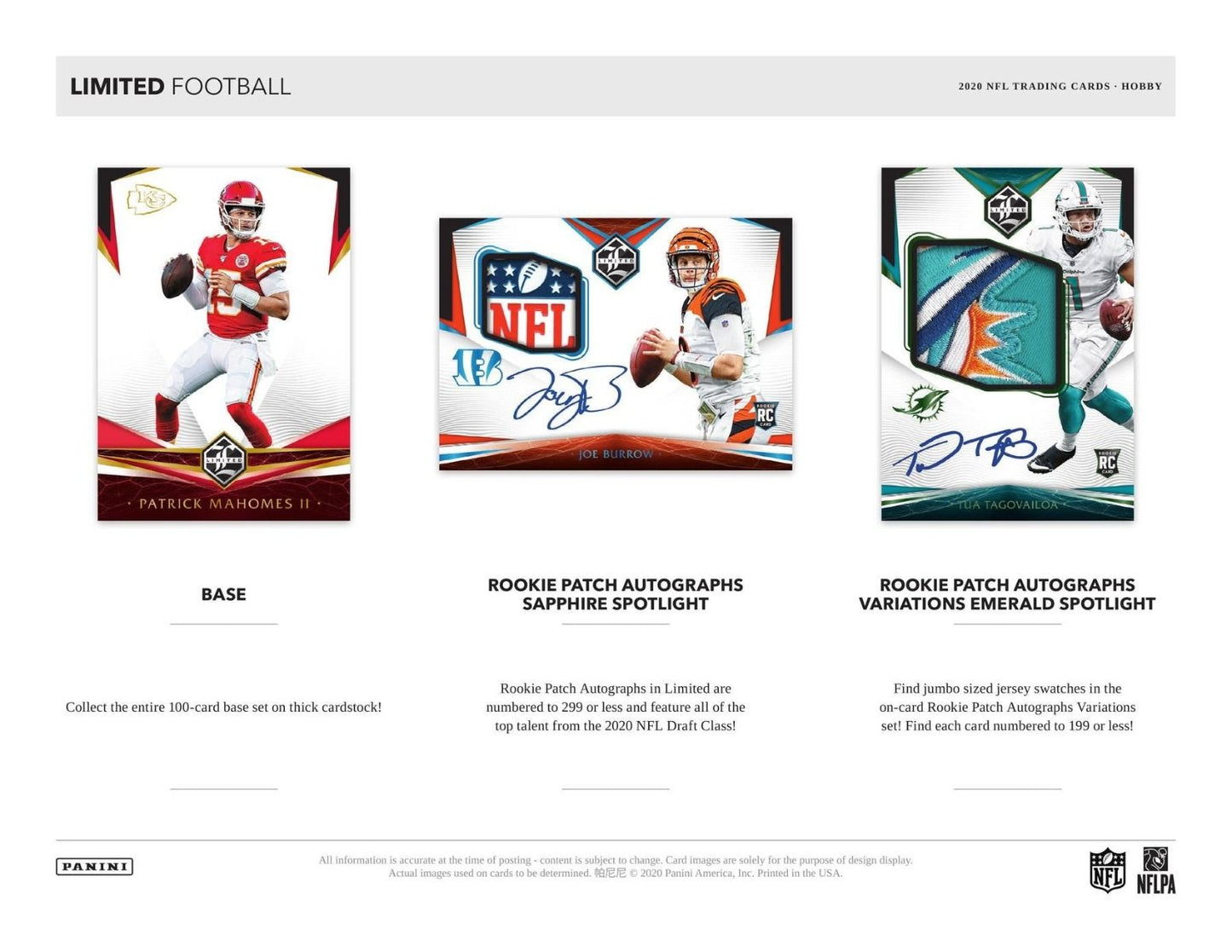 2020 Panini Limited Football Hobby 14 Box (Case)