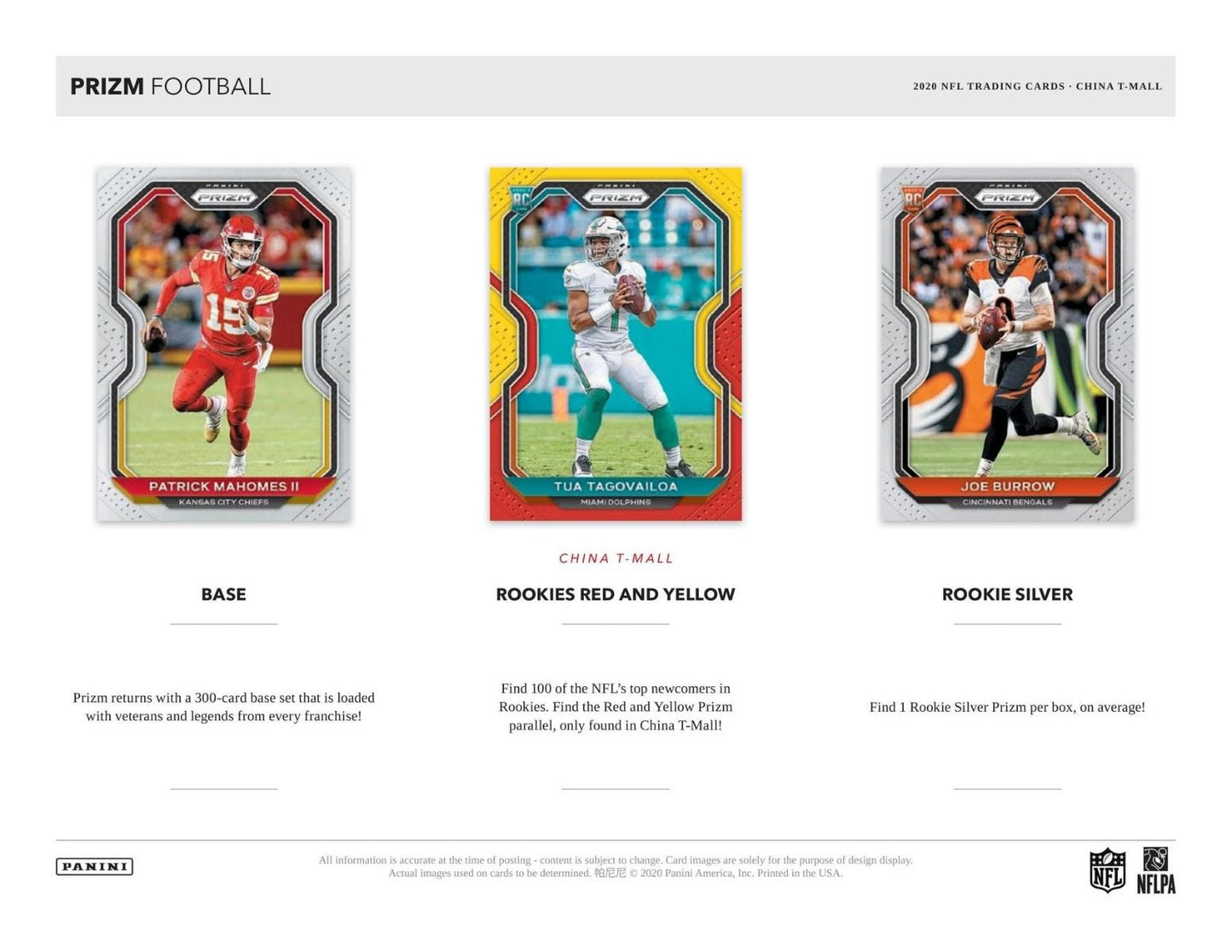 2020 Panini Prizm Tmall Football Hobby (Box)