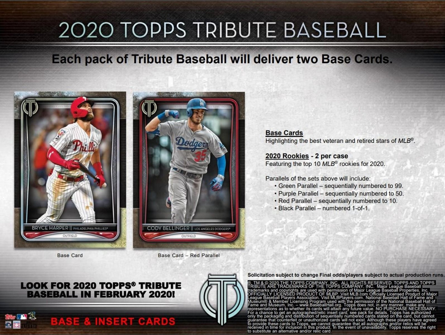 2020 Topps Tribute Baseball Hobby 6 Box (Case)