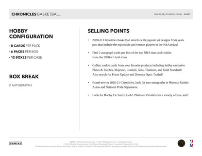 2020-21 Panini Chronicles Basketball Hobby (Box)