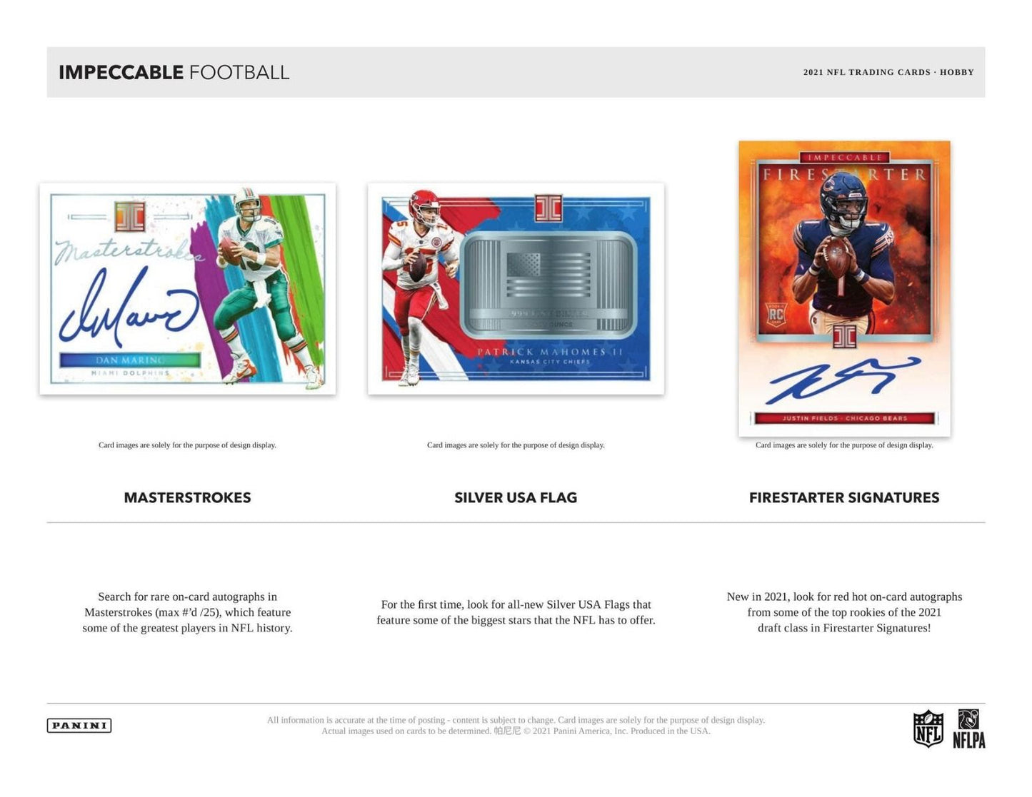 2021 Panini Impeccable Football Hobby 3 Box (Case)