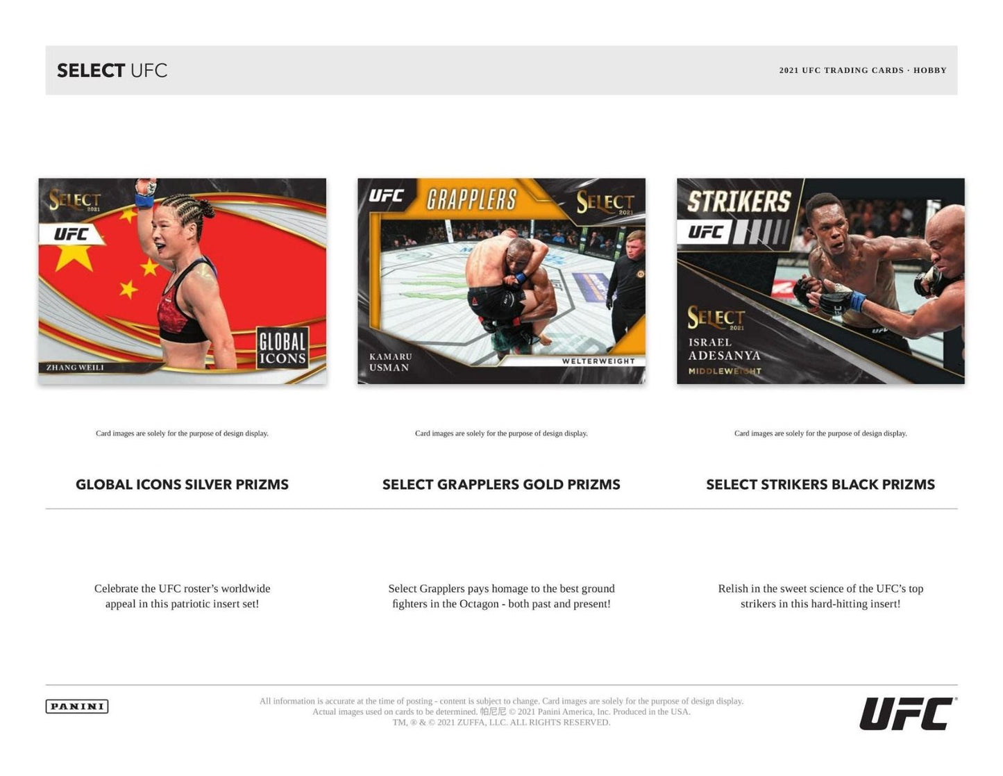 2021 Panini Select UFC Hobby 12 Box (Case)