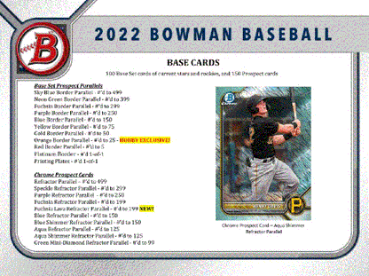 2022 Bowman Baseball Hobby (Box)