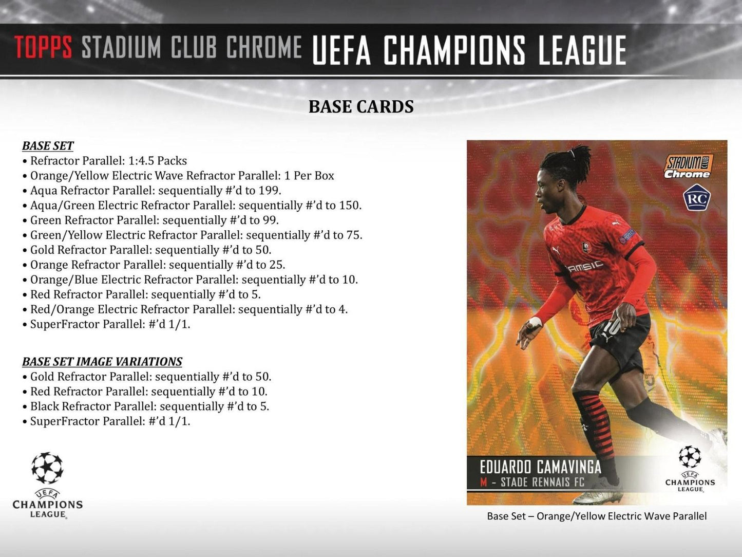 2020-21 Topps Chrome UEFA Champions League Stadium Club Soccer Hobby (Box)