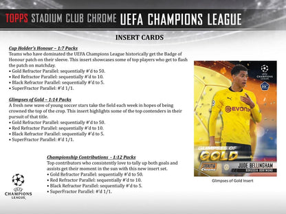 2020-21 Topps Chrome UEFA Champions League Stadium Club Soccer Hobby (Box)