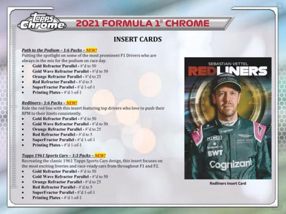 2021 Topps Chrome F1 Formula 1 Racing Hobby (Box)