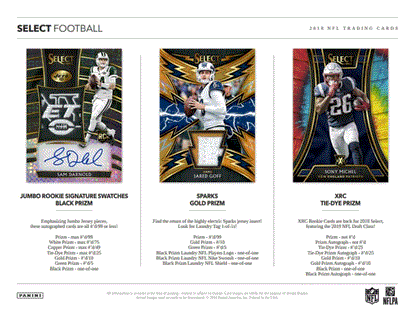 2018 Panini Select FOTL 1st off the Line Football Hobby (Box)