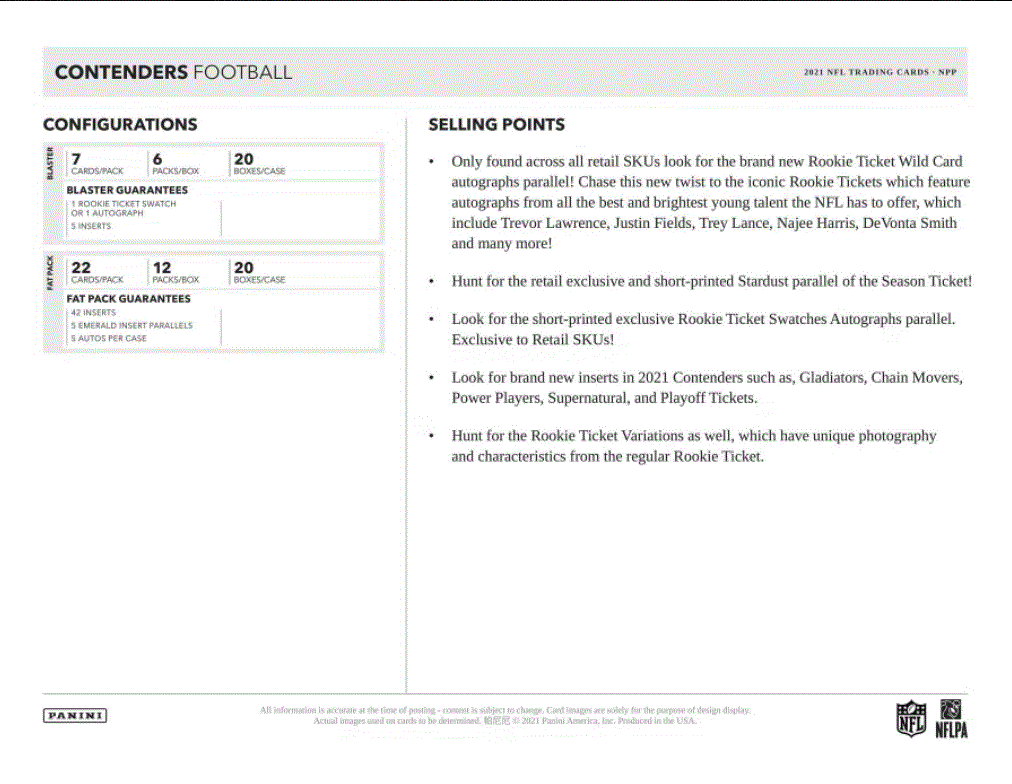 2021 Panini Contenders Football Blaster (Box)