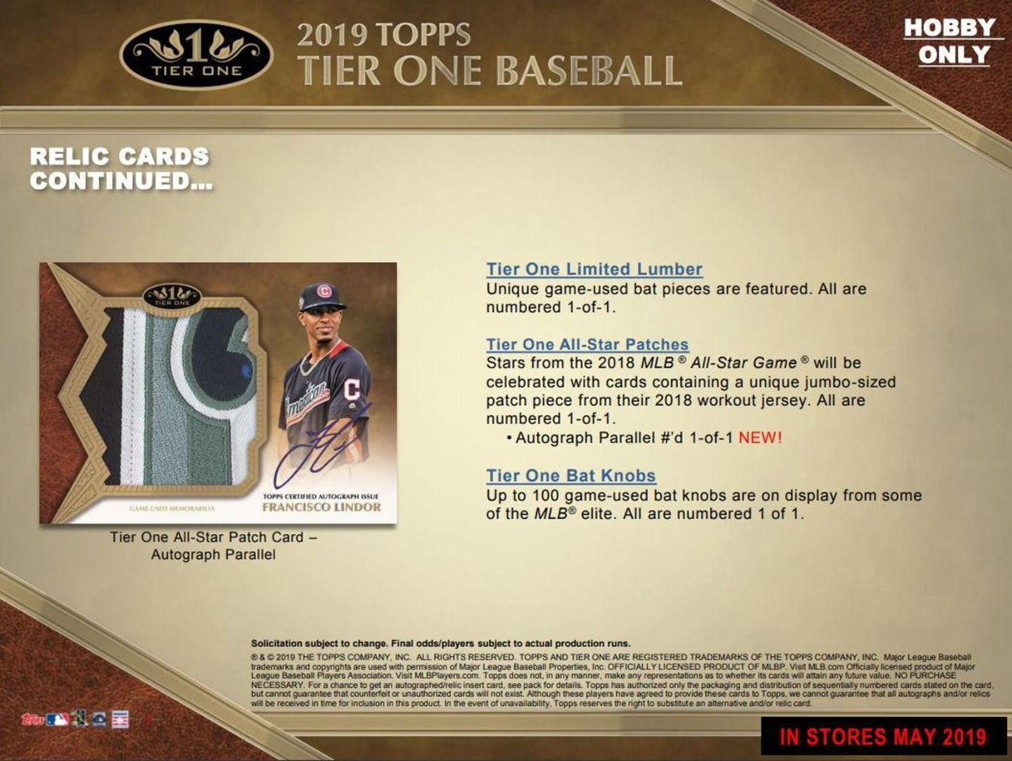 2019 Topps Tier One Baseball Hobby (Box)