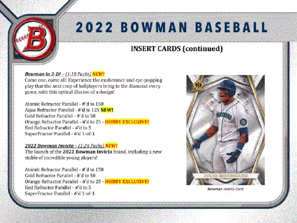 2022 Bowman Baseball Hobby (Box)