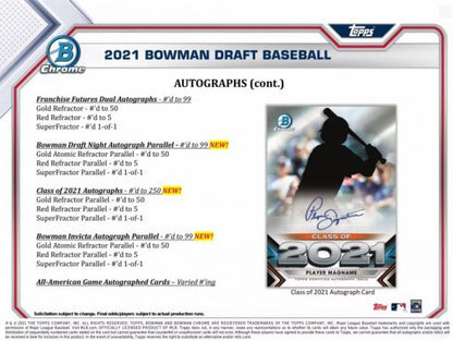 2021 Bowman Draft Baseball Super Jumbo (Box)