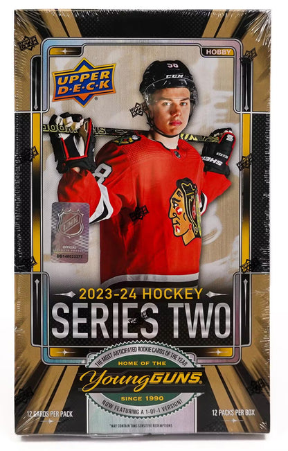 2023-24 UPPER DECK SERIES 2 HOCKEY HOBBY 12 BOX (CASE)