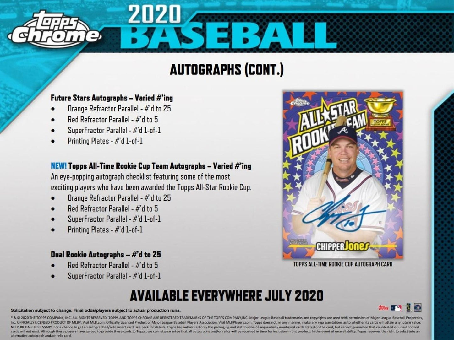 2020 Topps Chrome Baseball Hobby 12 Box (Case)