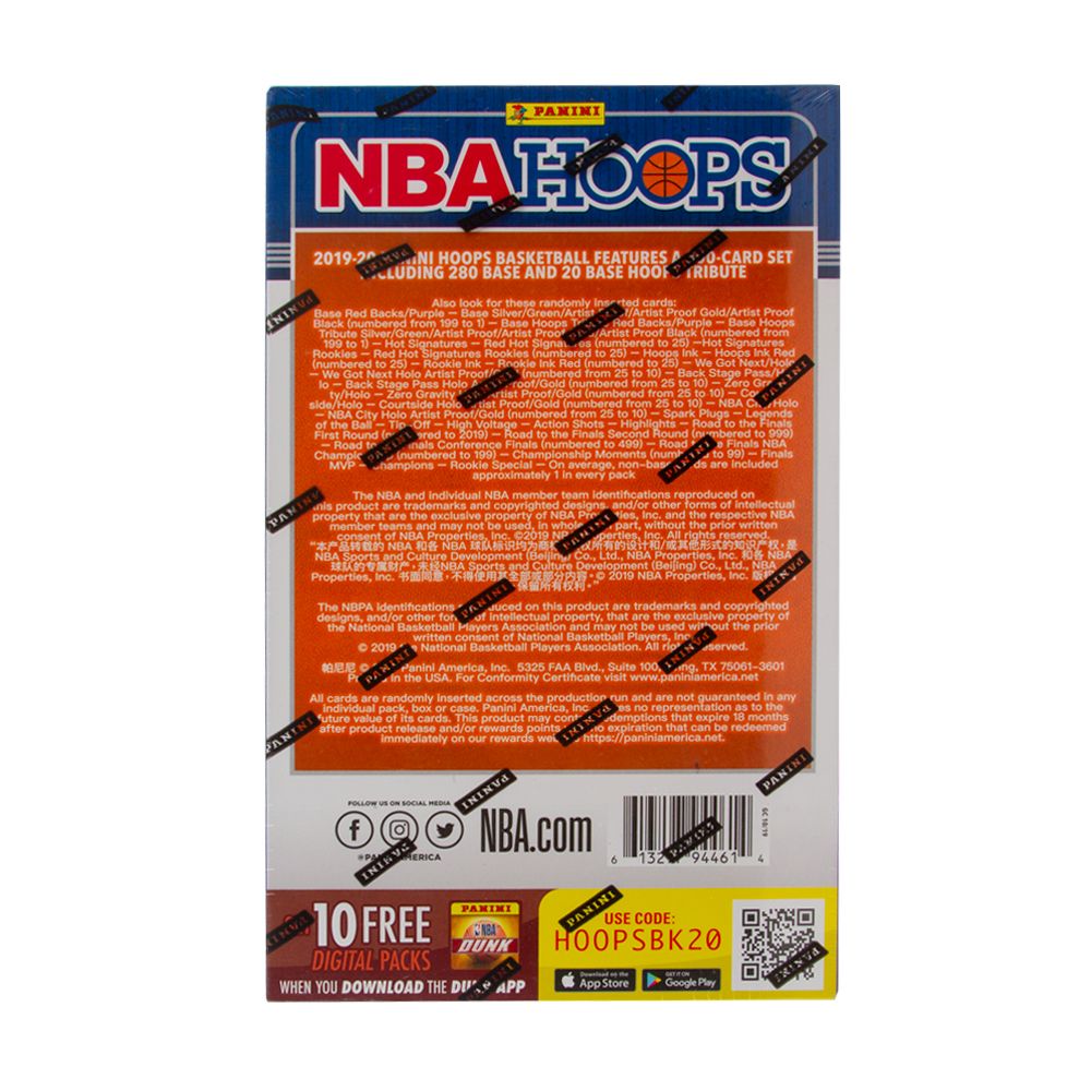 2019-20 Panini Hoops Basketball Hobby (Box)