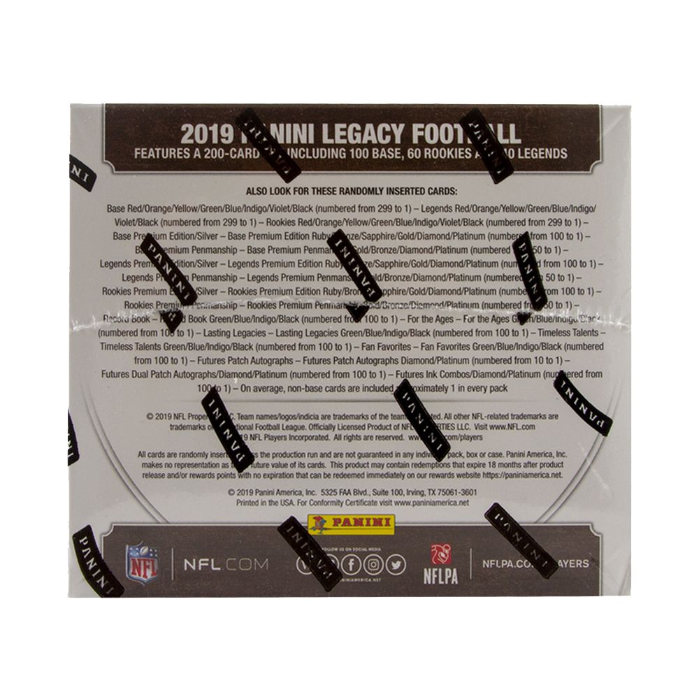 2019 Panini Legacy Football Hobby (Box)