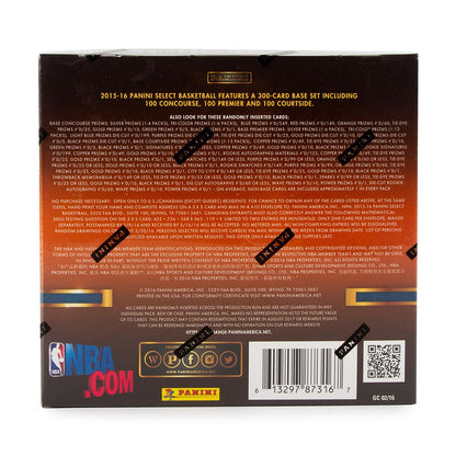 2015-16 Panini Select Basketball Hobby (Box)