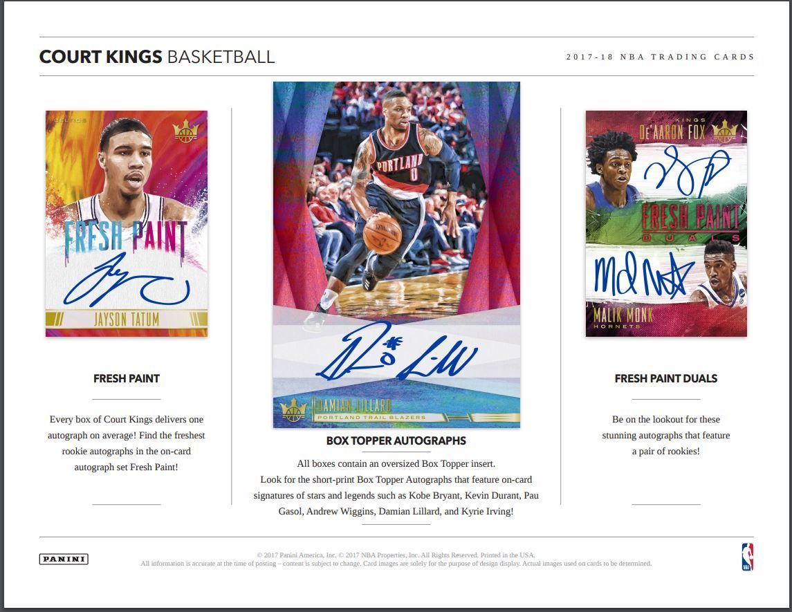 2017-18 Panini Court Kings Basketball Hobby (Box)