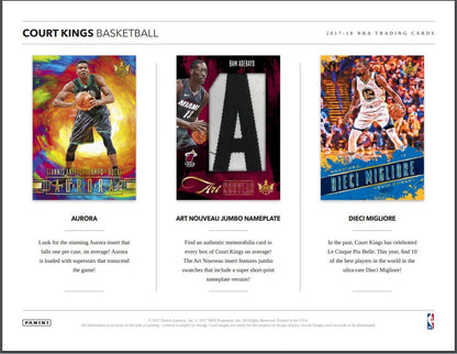 2017-18 Panini Court Kings Basketball Hobby (Box)