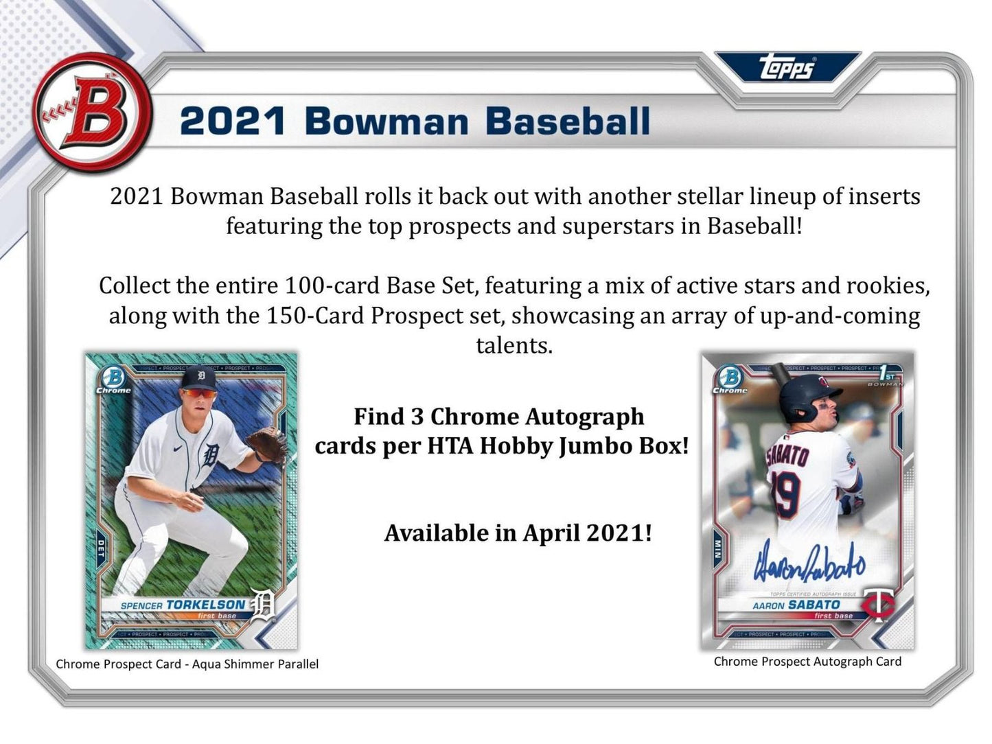 2021 Bowman Baseball Jumbo (Box)