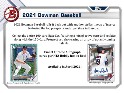 2021 Bowman Baseball Jumbo (Box)