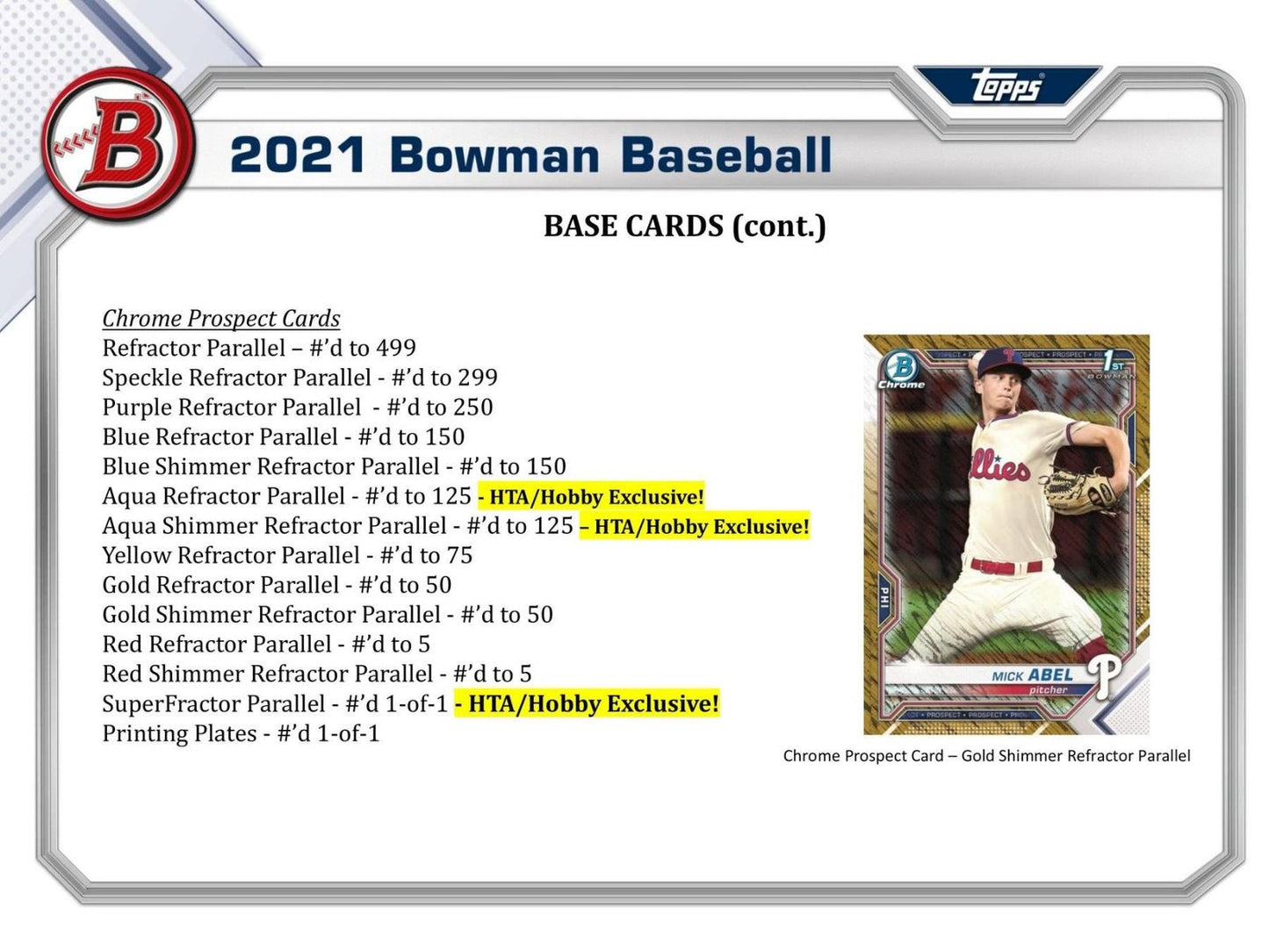 2021 Bowman Baseball Jumbo (Box)