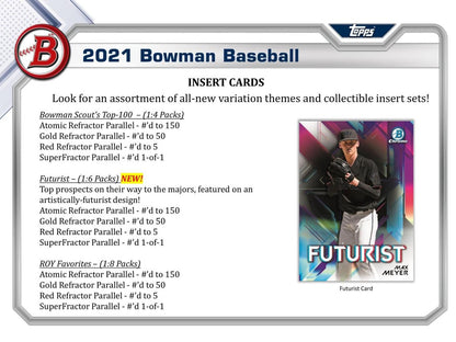 2021 Bowman Baseball Jumbo (Box)