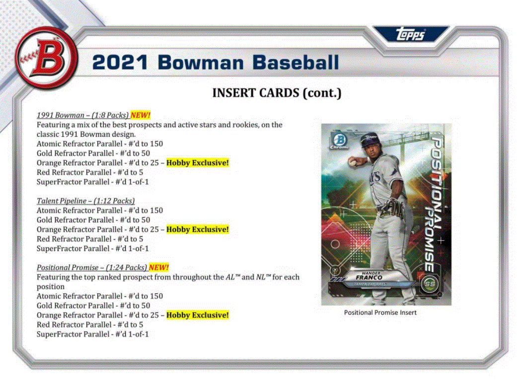 2021 Bowman Baseball Hobby 12 Box (Case)