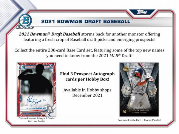 2021 Bowman Draft Baseball Jumbo 8 Box (Case)