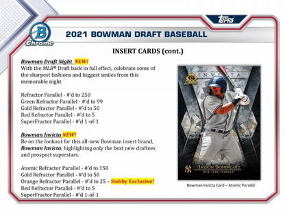 2021 Bowman Draft Baseball Jumbo (Box)