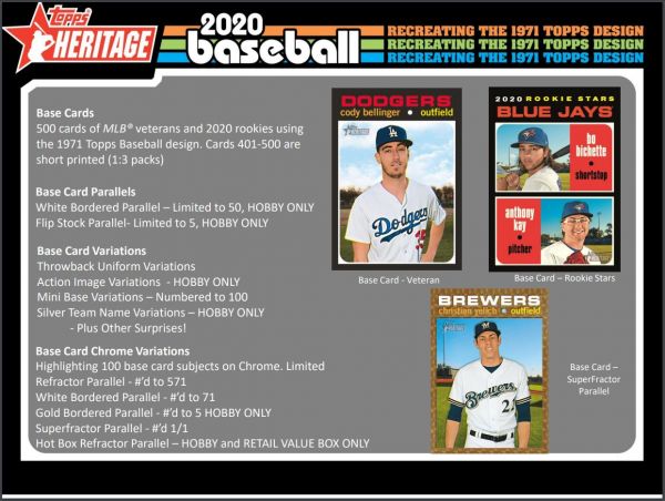 2020 Topps Heritage Baseball Hobby (Box)