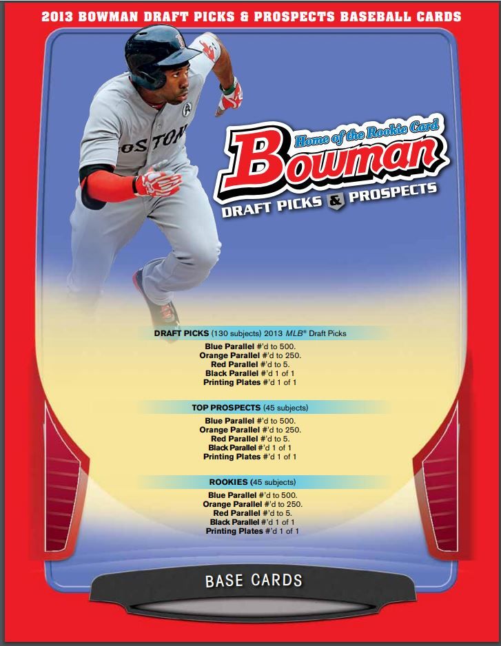 2013 Bowman Draft Picks & Prospects Baseball Hobby 12 Box (Case)