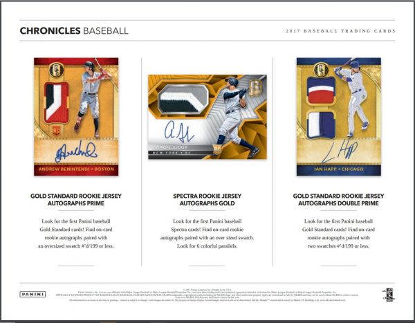 2017 Panini Chronicles Baseball Hobby 16 Box (Case)