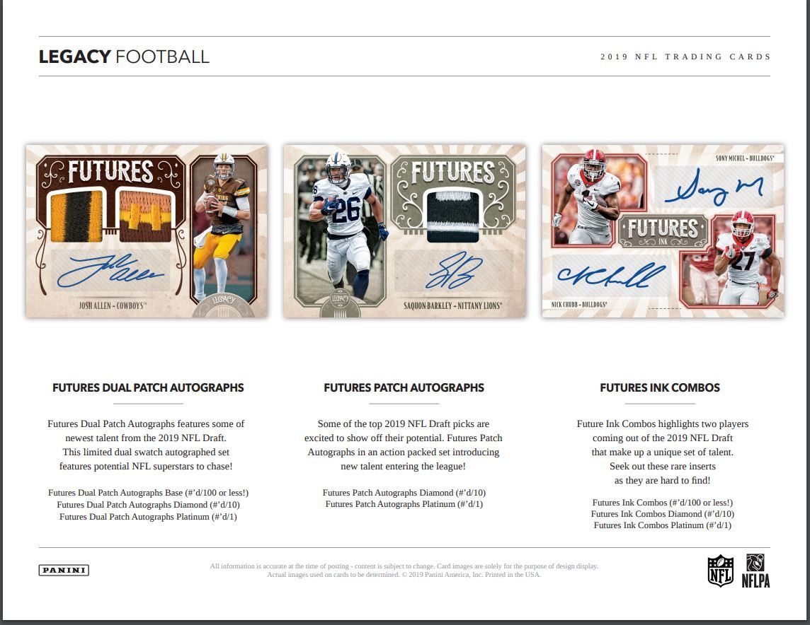 2019 Panini Legacy Football Hobby (Box)