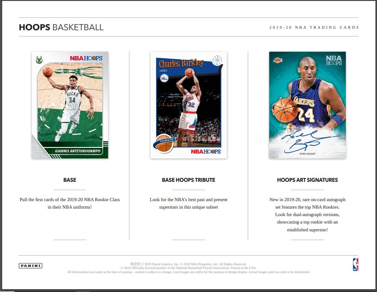 2019-20 Panini Hoops Basketball Hobby 20 Box (Case)