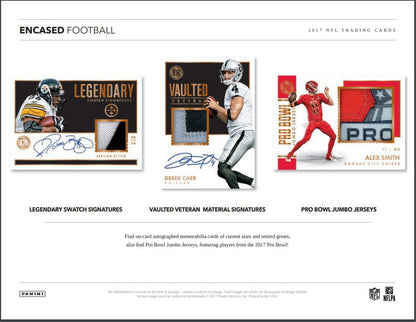 2017 Panini Encased Football Hobby 8 Box (Case)