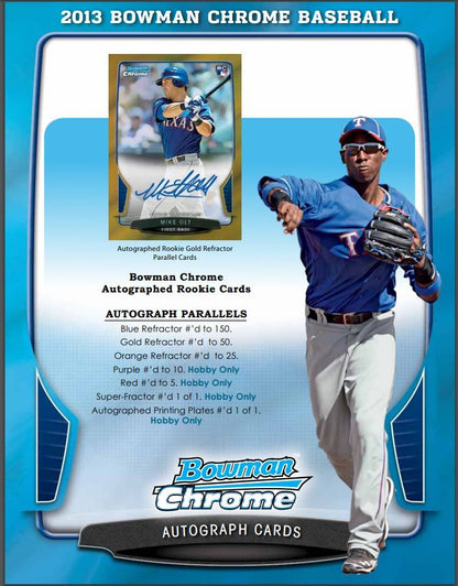 2013 Bowman Chrome Baseball Hobby 12 Box (Case)