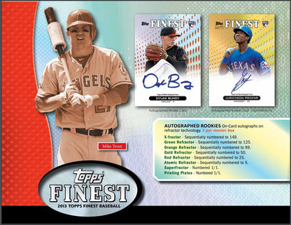 2013 Topps Finest Baseball Hobby 8 Box (Case)