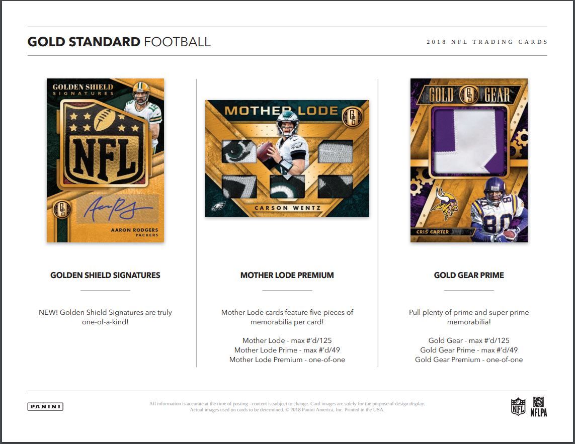 2018 Panini Gold Standard Football Hobby (Box)