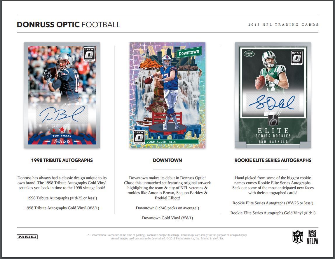 2018 Panini Donruss Optic Football Hobby (Box)