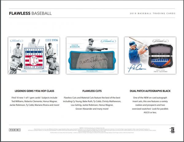 2019 Panini Flawless Baseball Hobby 2 Box (Case)