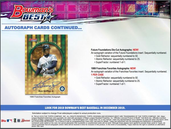 2019 Bowman's Best Baseball Hobby (Box)